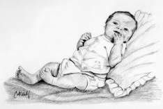 Sketch of baby